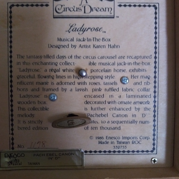Lady Rose vintage music box - Picture 2 of 2